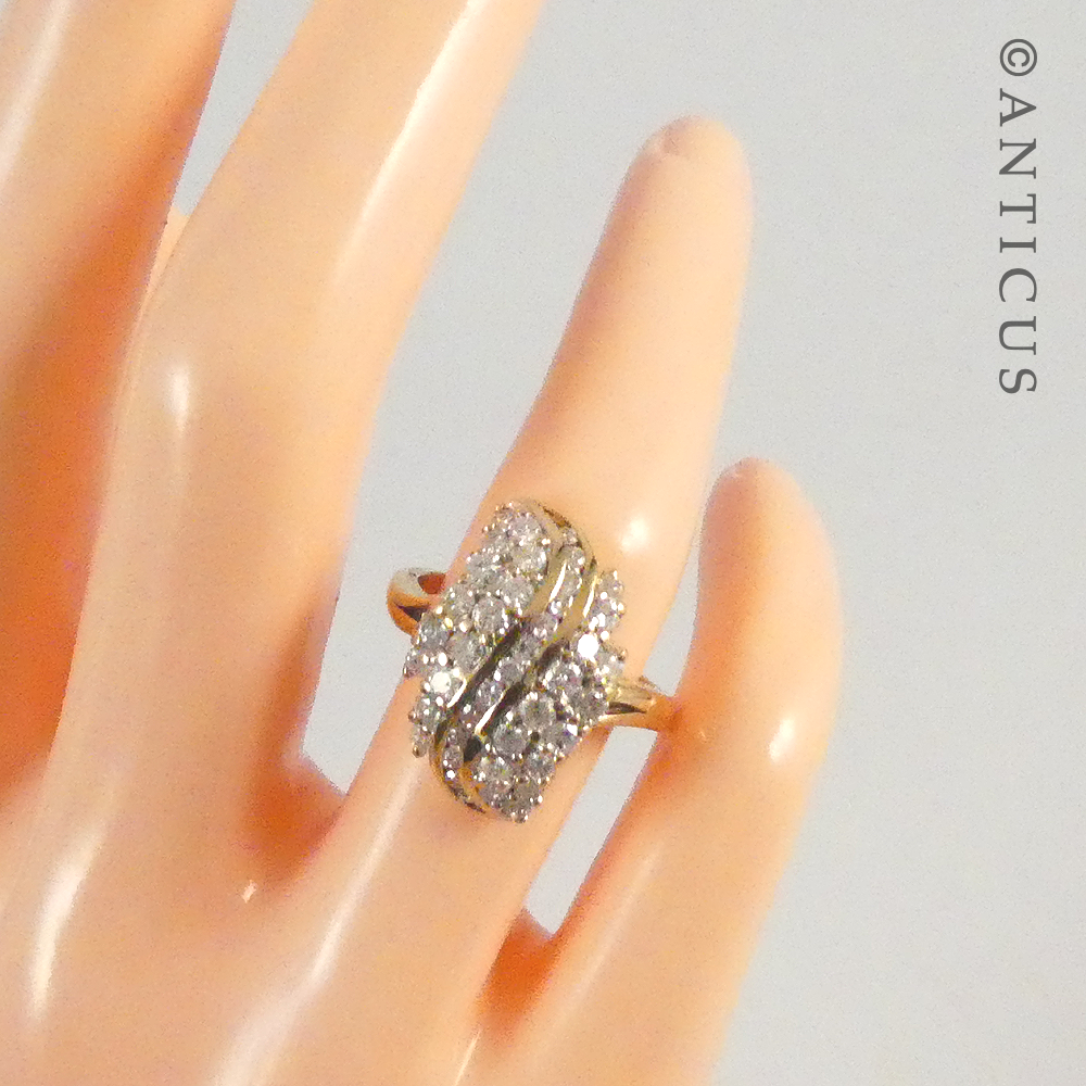 Gold and Diamond Modern Dress Ring