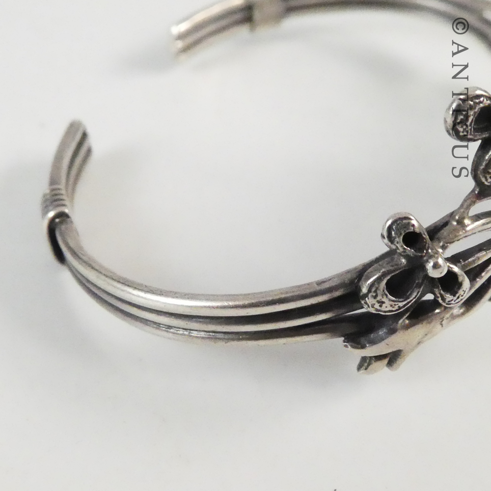 Silver and Turquoise Cuff Bangle.