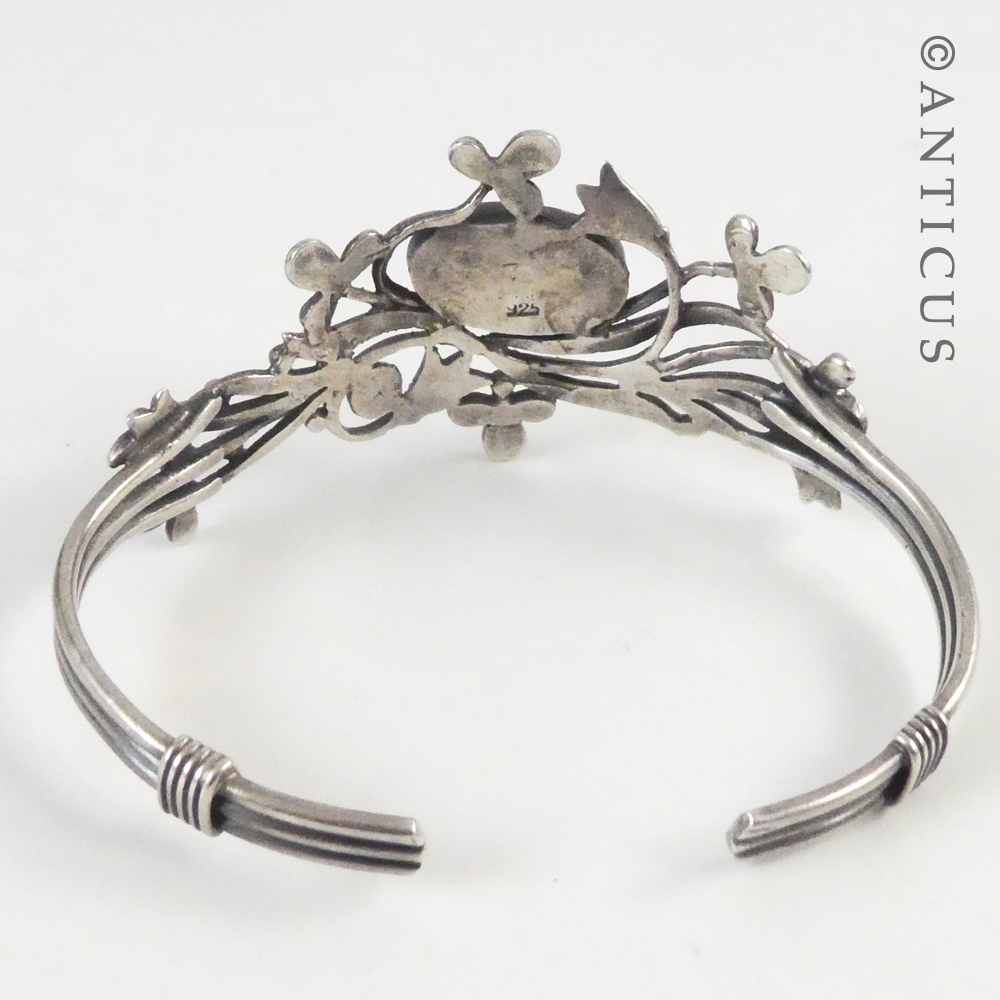 Silver and Turquoise Cuff Bangle.