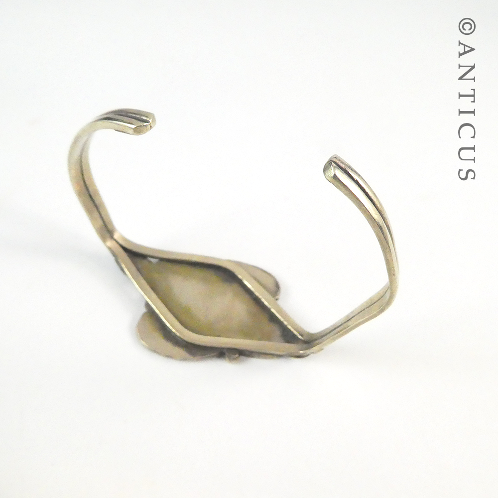 Turquoise Decorated Cuff Bangle.