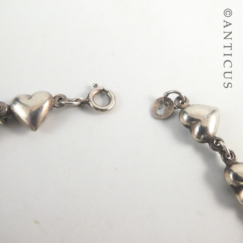 Sterling Silver Love-Heart Bracelet.
