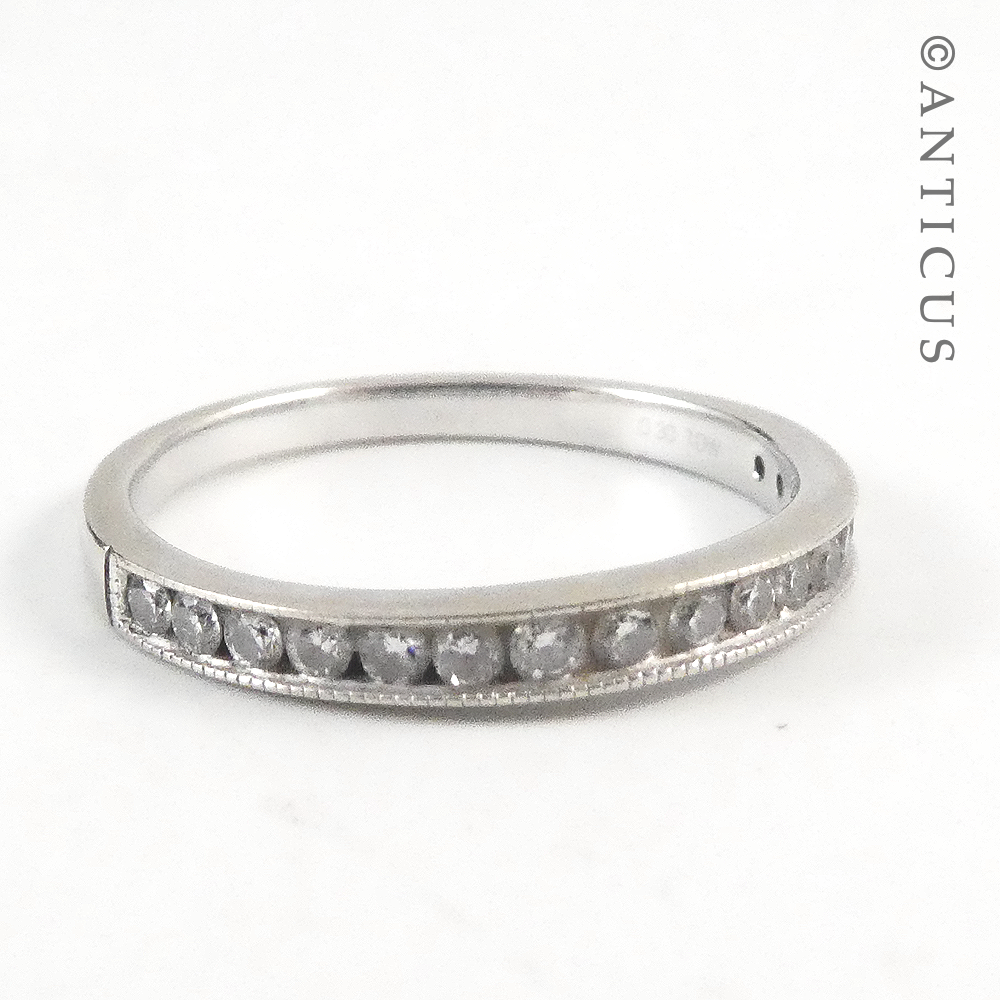 Slim Dainty Diamond Band Ring or Wedder.