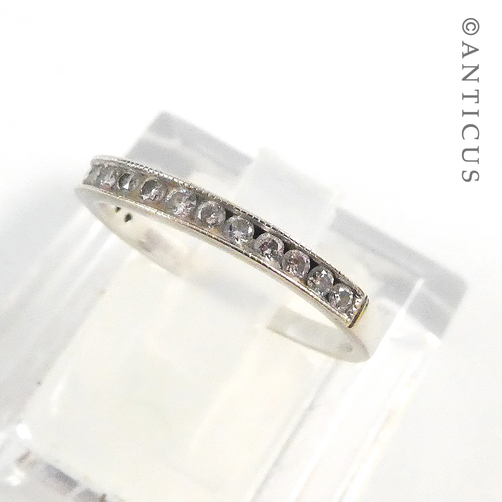 Slim Dainty Diamond Band Ring or Wedder.