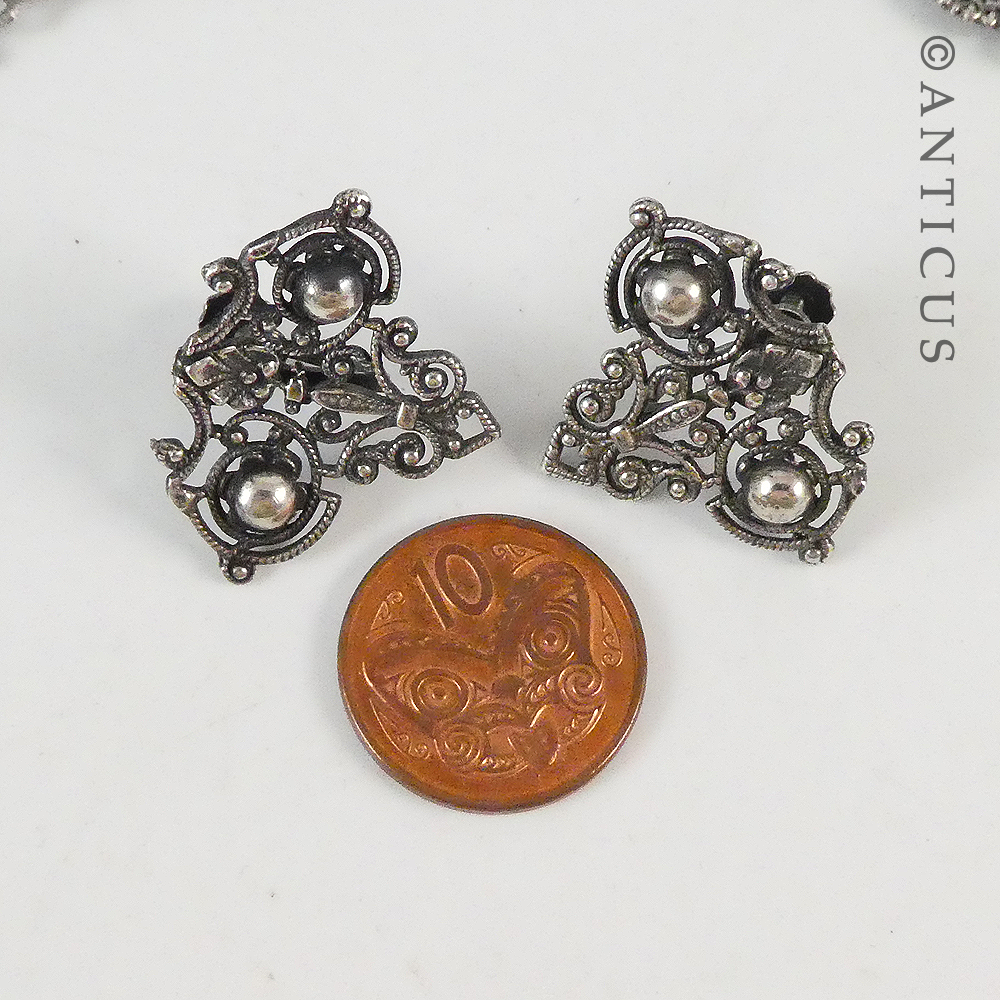 Ornate Necklace and Matching Earrings.