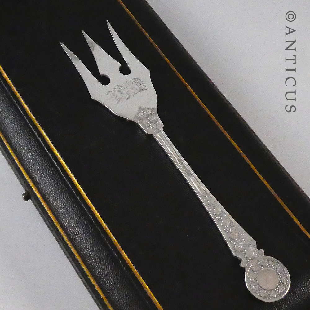 Victorian Bread Fork, Patterned.