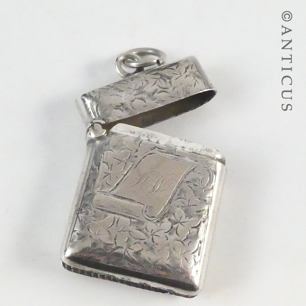 Antique Sterling Silver Vesta Case