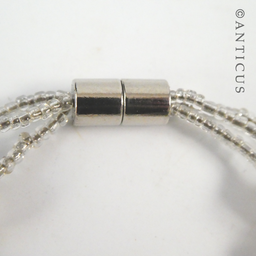Pearl Bracelet, Three Strand, Magnetic Clasp