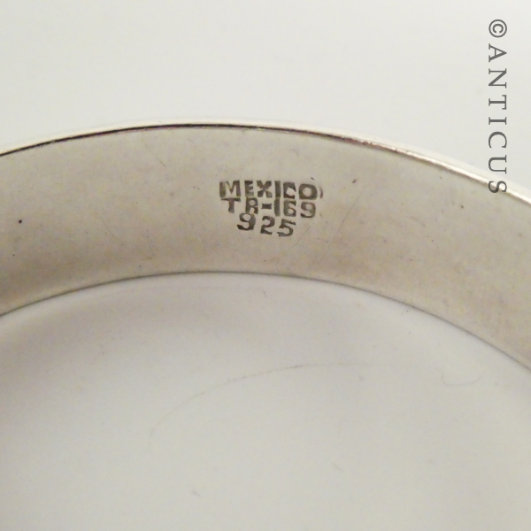 Mexican Sterling Silver Snap Bangle.