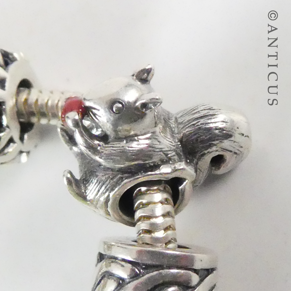 Silver Charm Bracelet with 12 Charms.