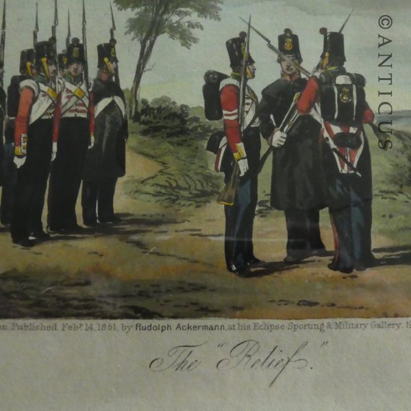 Four Victorian Coloured Military Engravings.