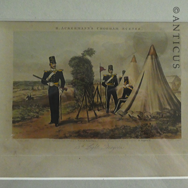 Four Victorian Coloured Military Engravings.