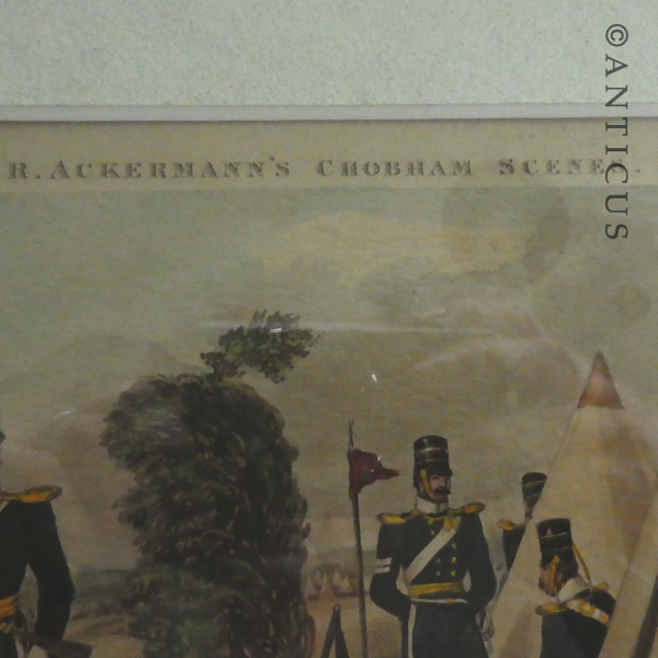 Four Victorian Coloured Military Engravings.