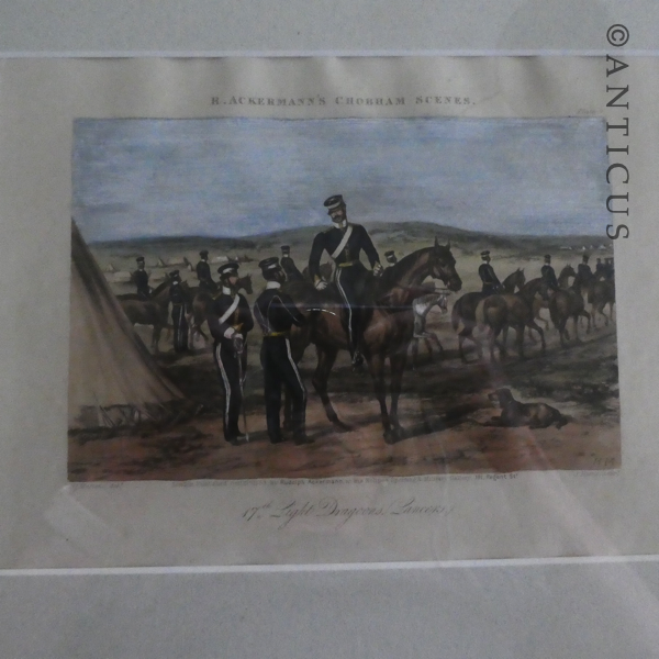 Four Victorian Coloured Military Engravings.
