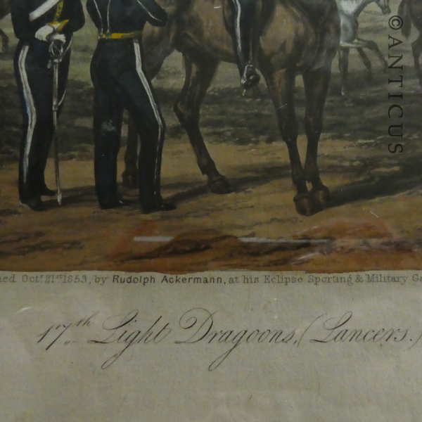 Four Victorian Coloured Military Engravings.