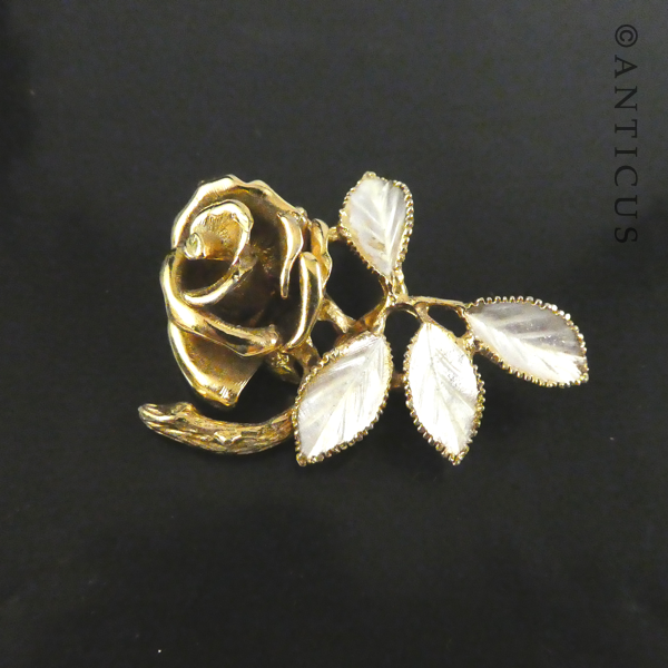 Hollywood Costume Jewellery Brooch, Rose.