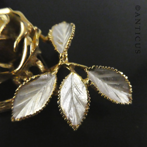 Hollywood Costume Jewellery Brooch, Rose.