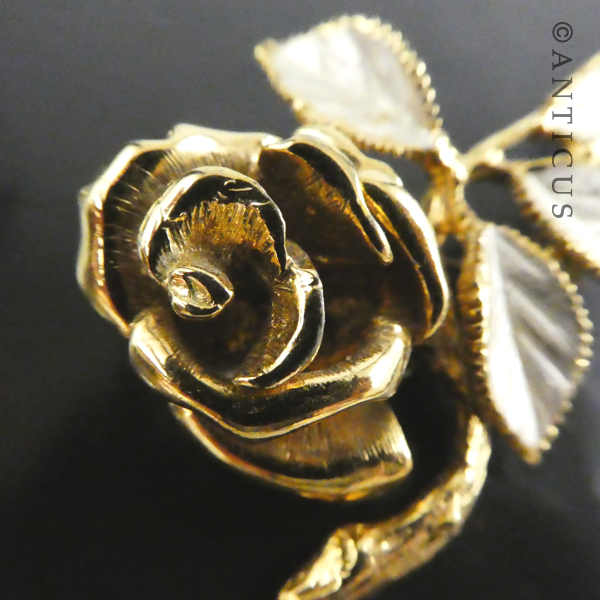 Hollywood Costume Jewellery Brooch, Rose.