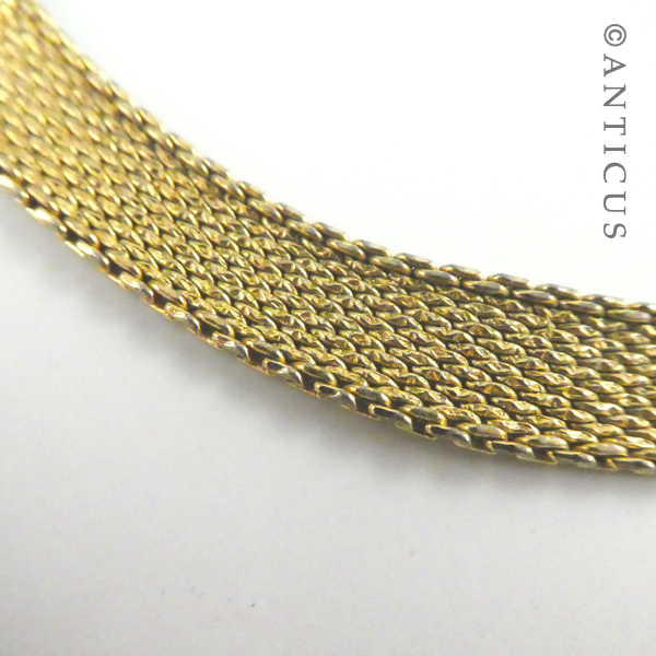 Vintage Gold Plate Mesh Necklace by Grosse.