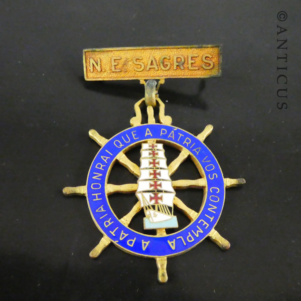 Badge: N.E. Sagres. a Portuguese Tall Ship.