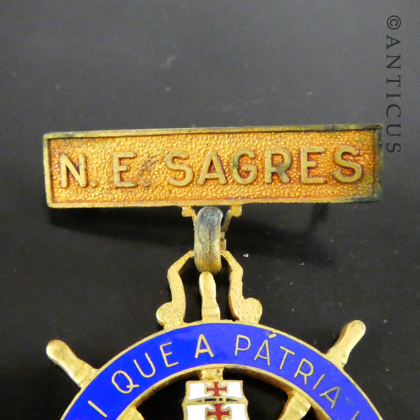 Badge: N.E. Sagres. a Portuguese Tall Ship.