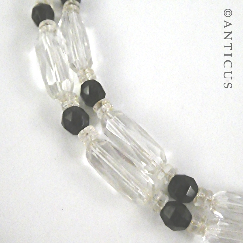 Vintage Crystal and French Jet Nacklace.
