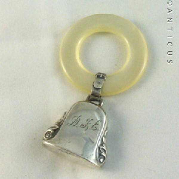 Sterling Silver Baby's Rattle.
