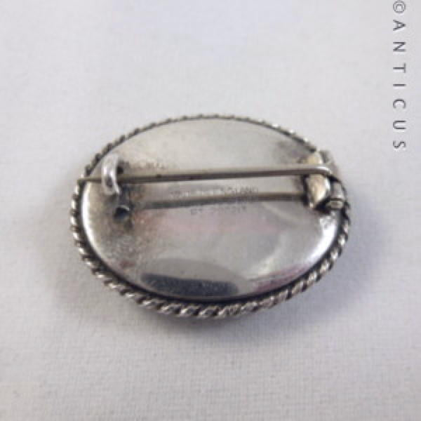 Ship S.S. Orcades Butterfly Wing and Sterling Silver Brooch.