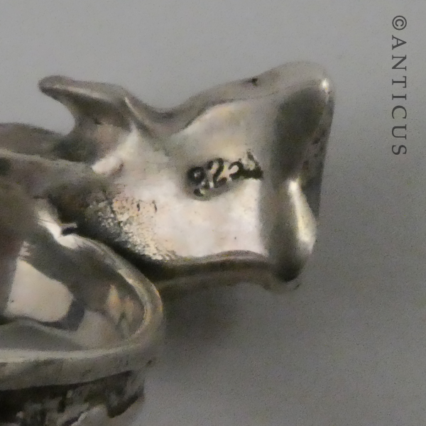 Contemporary Ribbon Ring, Sterling Silver.