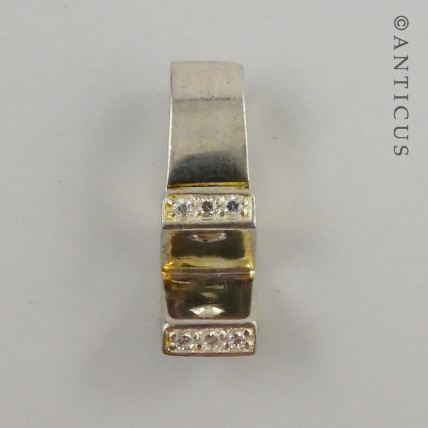 Sterling Silver and CZ Pendant.