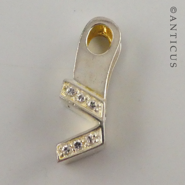 Sterling Silver and CZ Pendant.