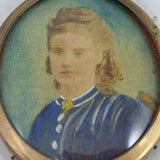 Portrait Miniature of Young Girl.