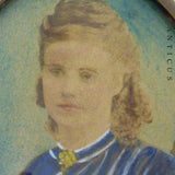 Portrait Miniature of Young Girl.