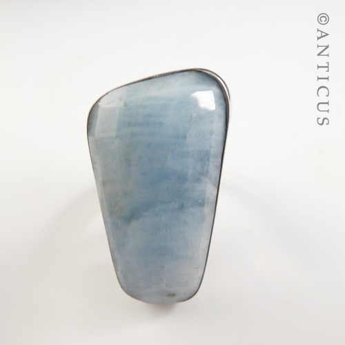 Blue Quartz and Sterling Silver Ring.