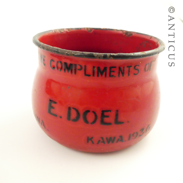 1936 Kawakawa Advertising Tin Pot.