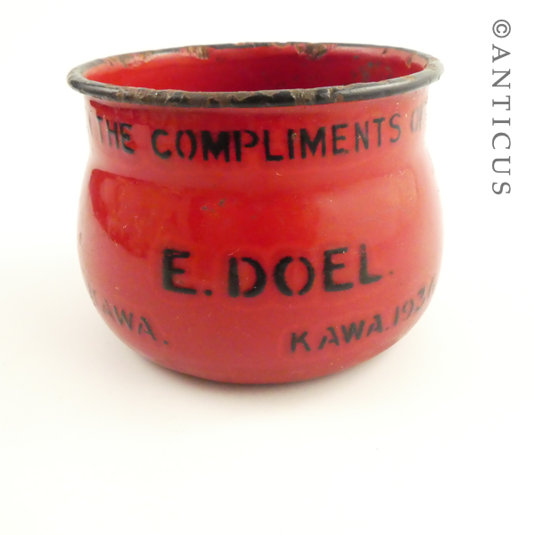 1936 Kawakawa Advertising Tin Pot.