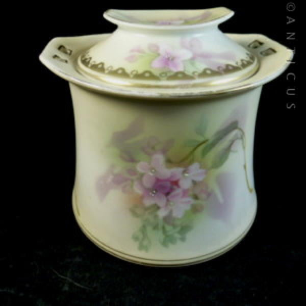 Poland China Fine Porcelain Lidded Pot.