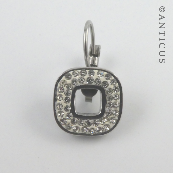 Zirconia Square Drop Earrings.