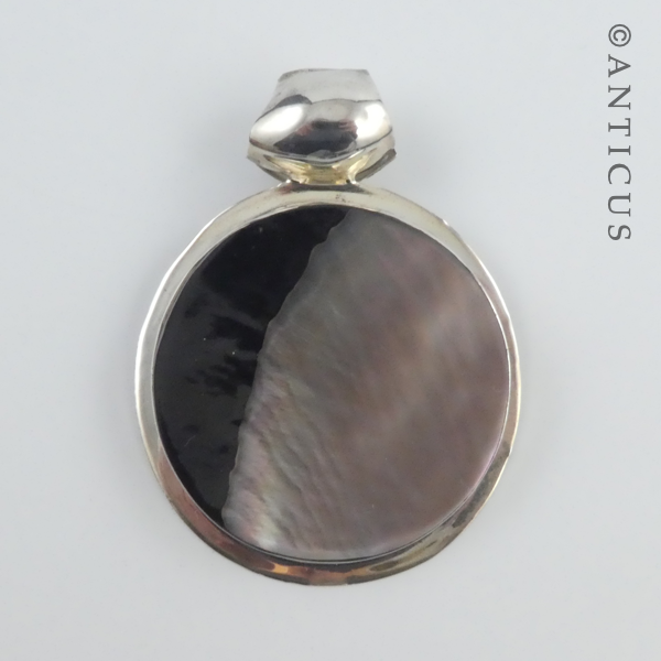 Mussel Shell and Silver Necklace Enhancer.