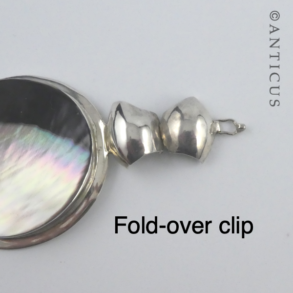 Mussel Shell and Silver Necklace Enhancer.