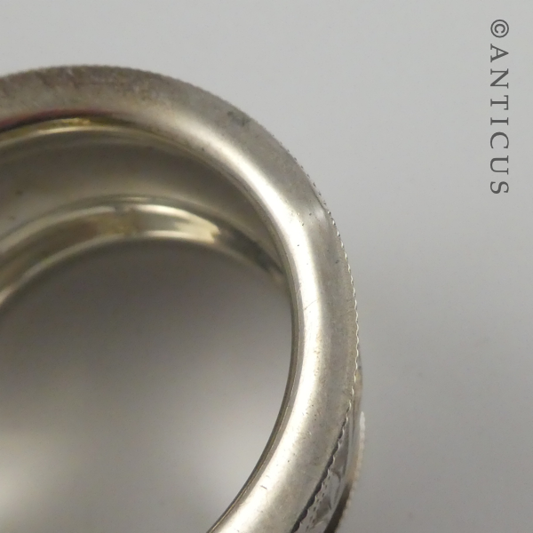 Sterling Silver Napkin Ring, 1909.