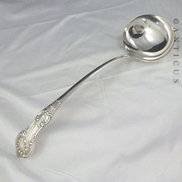 Very Large Ladle, Silver Plate Kings Pattern.