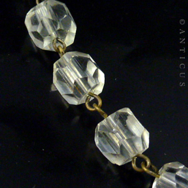 Short Vintage Crystal Necklace.