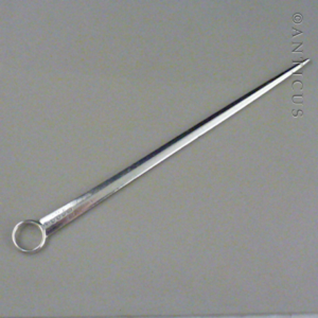 Sterling Silver Meat Skewer, London 1804.