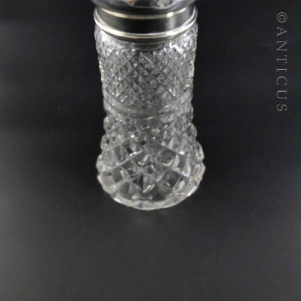 Sterling Silver Capped Crystal Sugar Castor, 1928.)