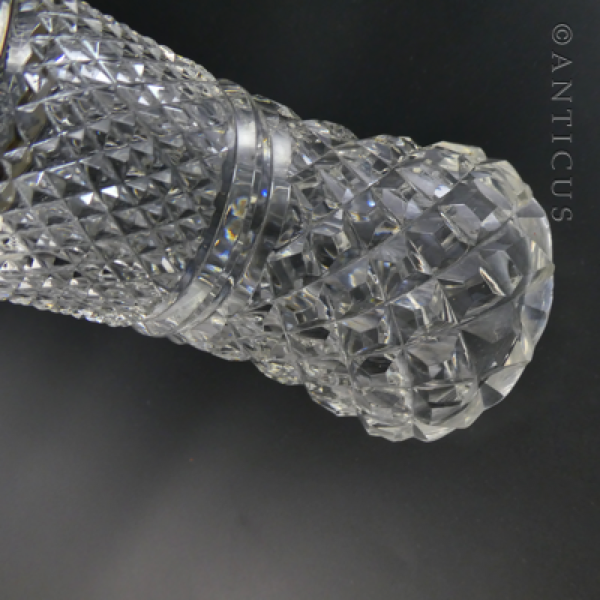 Sterling Silver Capped Crystal Sugar Castor, 1928.)