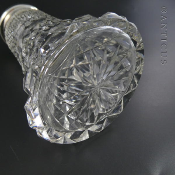 Sterling Silver Capped Crystal Sugar Castor, 1928.)
