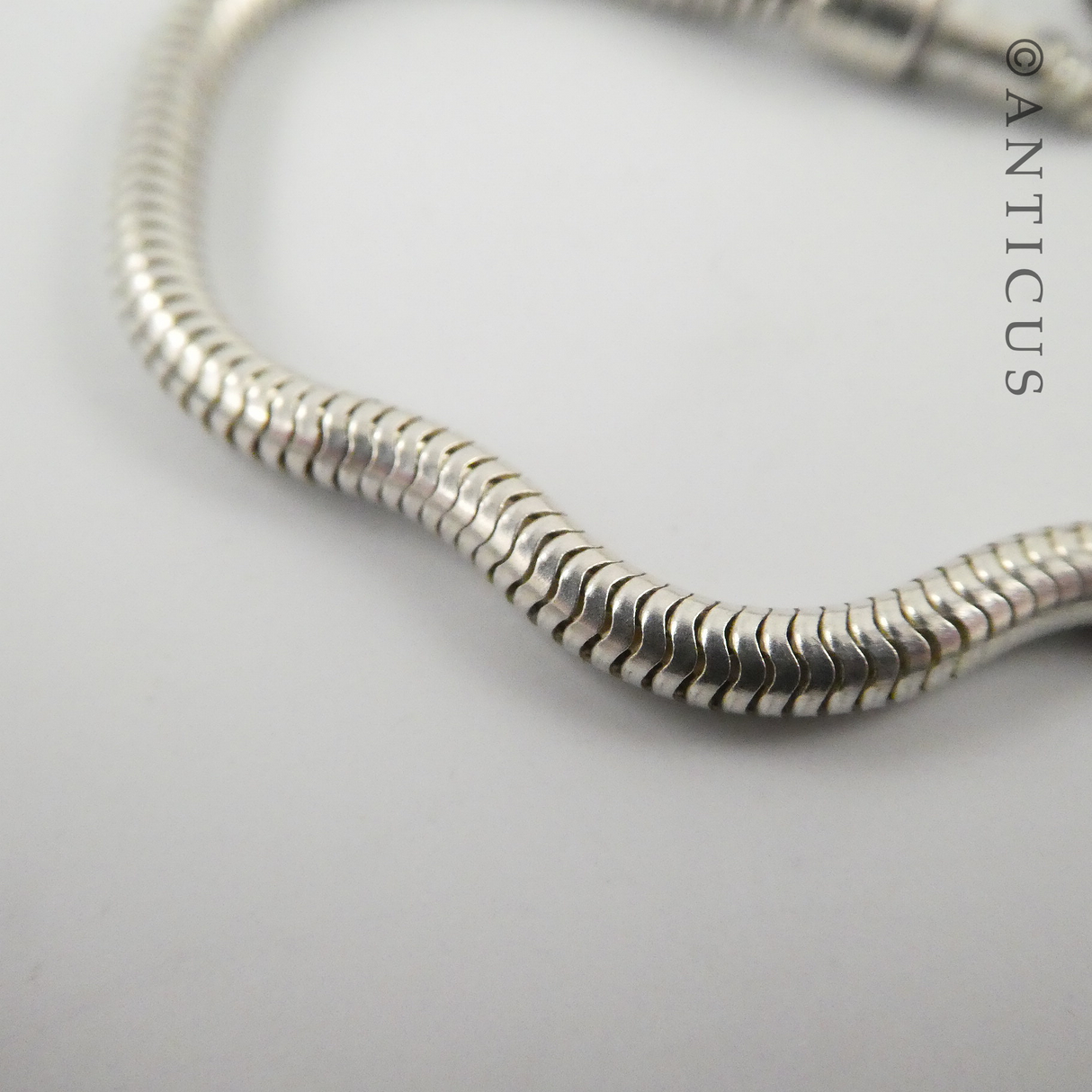 Snake Chain Charm Bracelet Base.