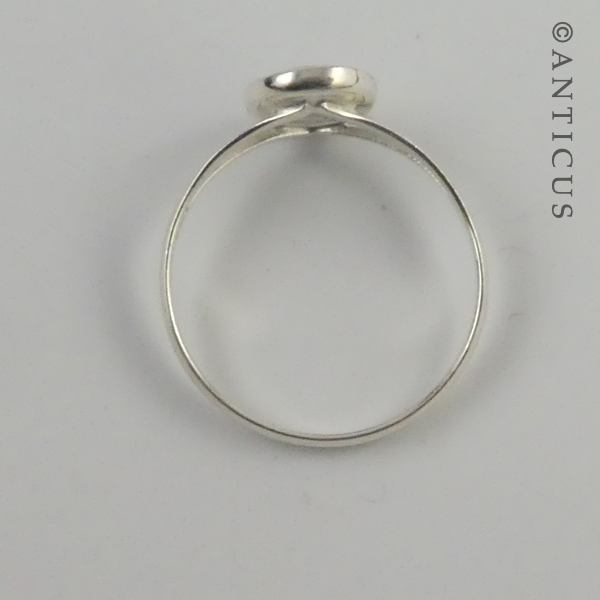 Silver and Paua Shell Ring.