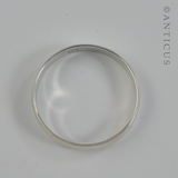 Man's Silver Plain Bevelled Band Ring.