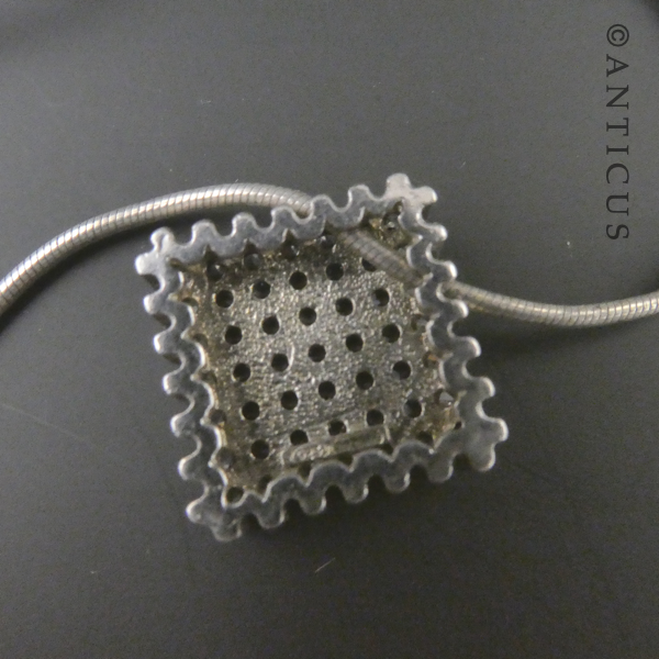 Sterling Silver and Crystals, Pendant on Silver Chain.